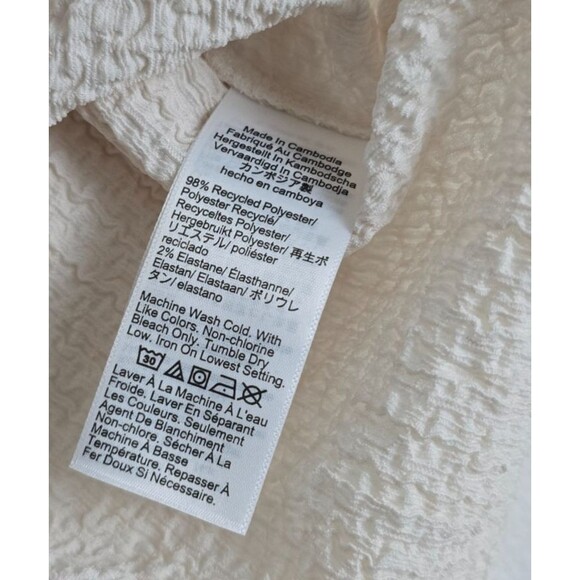 J.Crew Textured Bubble Knit Mockneck Sleeveless Top Women’s Cream Polyester S - Picture 10 of 11